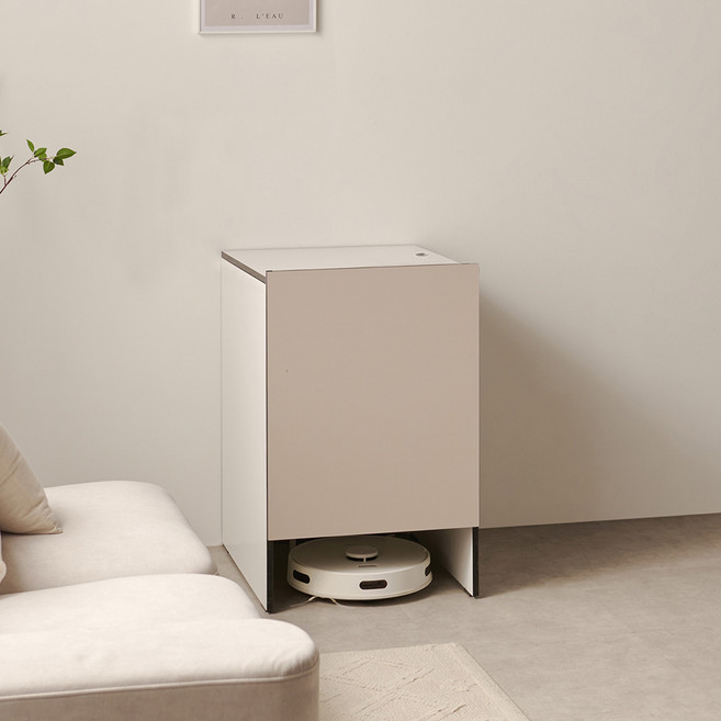 마마룸 헤스티아 로봇청소기 수납장 실속형, 베이지