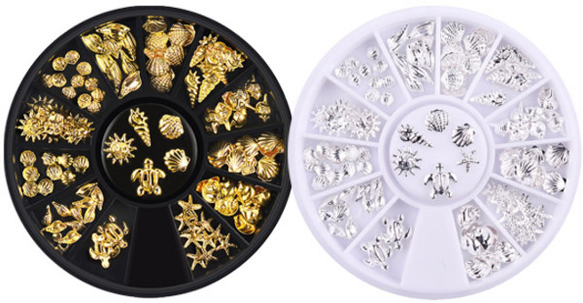 네일스터드 메탈찡 2종 세트 KN-S2064, 혼합색상, 1개