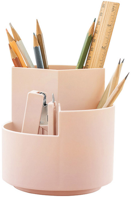 와이즈데이 다용도 회전형 연필꽂이, 핑크, 1개