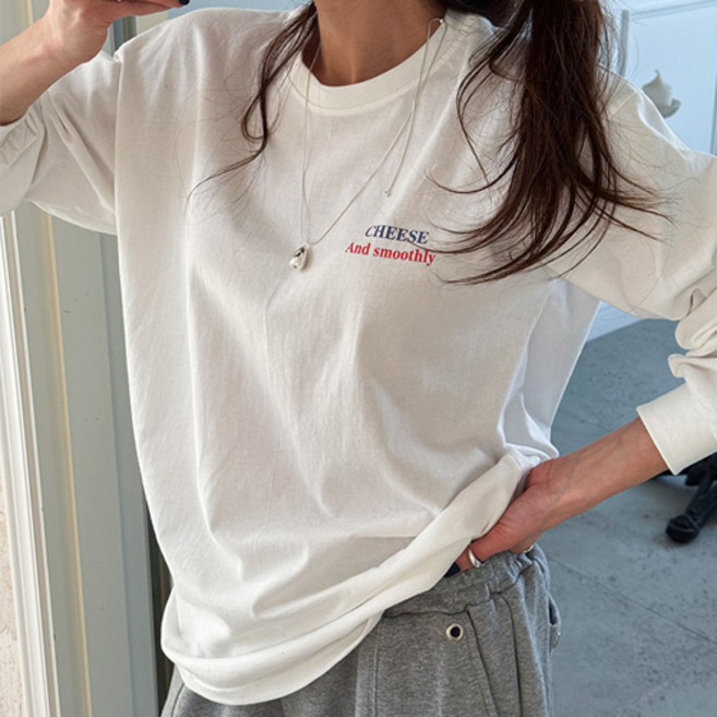 난닝구 여성용 아페브 나염 긴팔 티셔츠