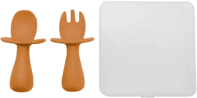 랄라비 아이주도 스푼포크세트 + 케이스, 02 옐로우(스푼포크세트), 스푼 + 포크 + 케이스, 1세트 - 쿠팡