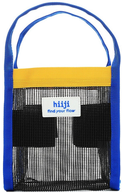 hiiji 沐浴收納包 1L, 黑色+藍色