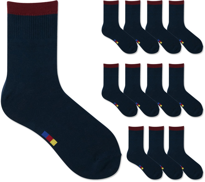 FC바르셀로나 남성용 링글 중목양말 12켤레