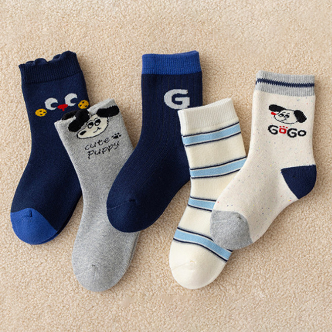 아이뿜 아동용 고고 윈터 퍼피 방한 양말 5켤레 세트 Z08