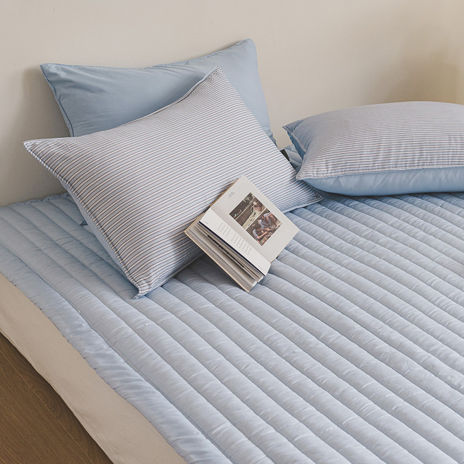 바자르 프렌치모닝 텐셀모달 100 고정밴딩 침대패드, 블루