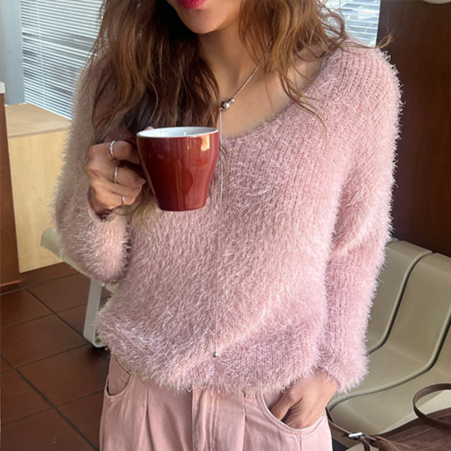 난닝구닷컴 여성용 호와스 퍼브이넥 니트