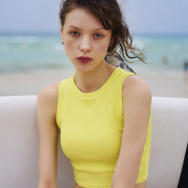 컴포트랩 여성용 에르고핏 일반기장 골지 나시탑