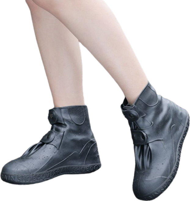 하이퍼 신발 방수 커버 레인슈즈, 블랙, 3XL(320mm), 1개