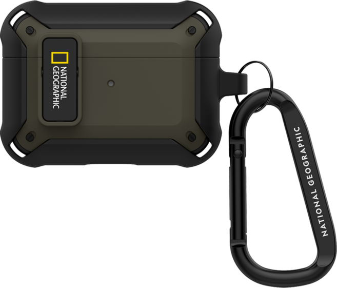 내셔널지오그래픽 러기드 범퍼 락 케이스, 에어팟프로, 샌드카키, 1개