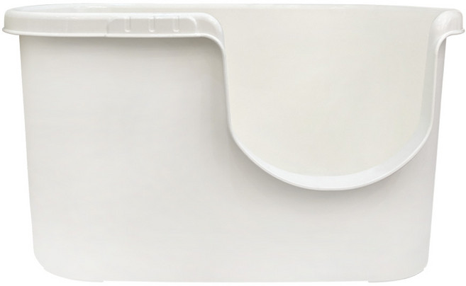 버드시아 반려동물 펫박스 화장실 겸용 초대형 목욕통 + 털거름망 + 물빠짐마개 세트, 아이보리, 1개