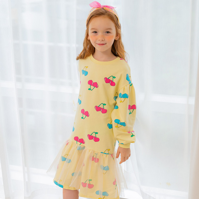 라라아망 여아용 체리블리 샤 원피스