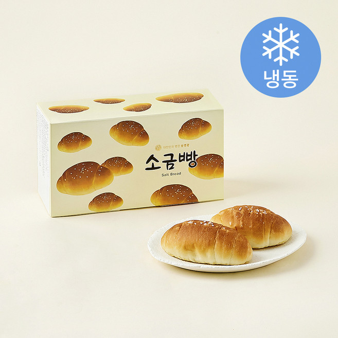 명장텐 소금빵 (냉동), 55g, 5개입, 1개