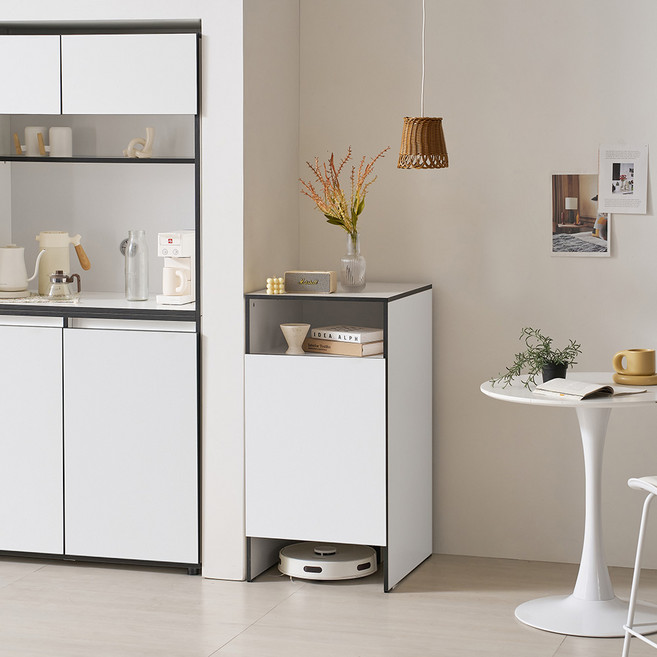 마마룸 헤스티아 로봇청소기 수납장 오픈형, 화이트