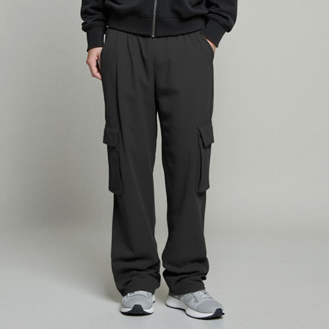 블루포스 남성용 콜페온 밴딩 카고 와이드 10부 면바지