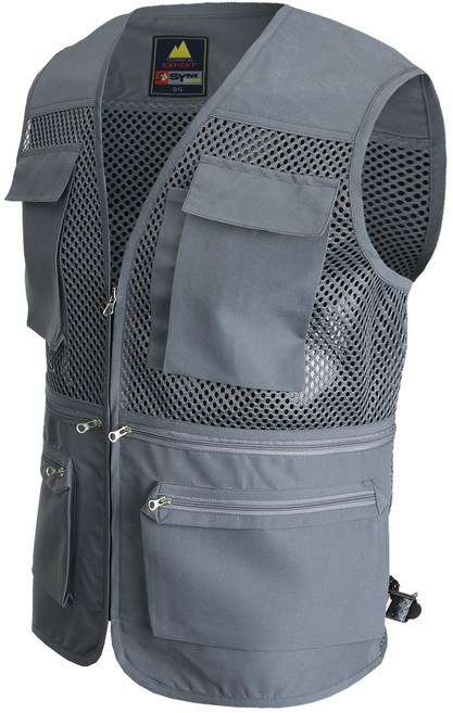 심비오즈 남성용 아웃도어 망사 등산 작업 조끼 SM 08