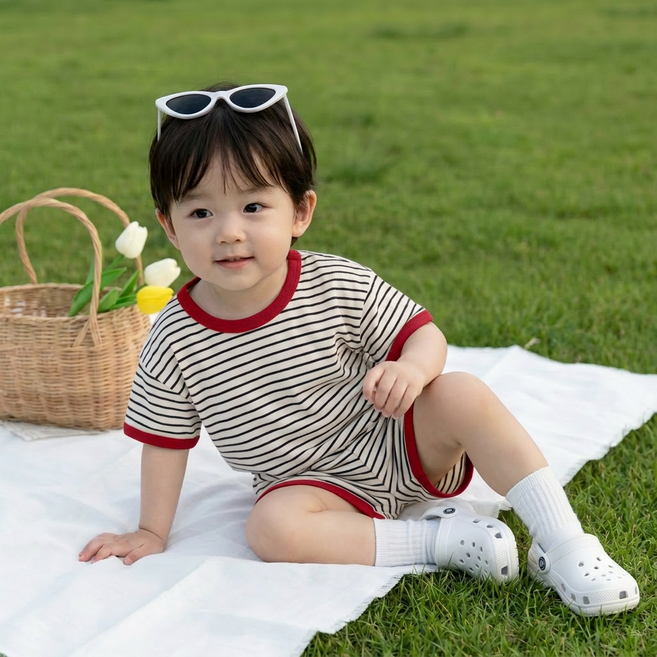 베베니즈 컬러스트라이프 반팔 상하의 세트