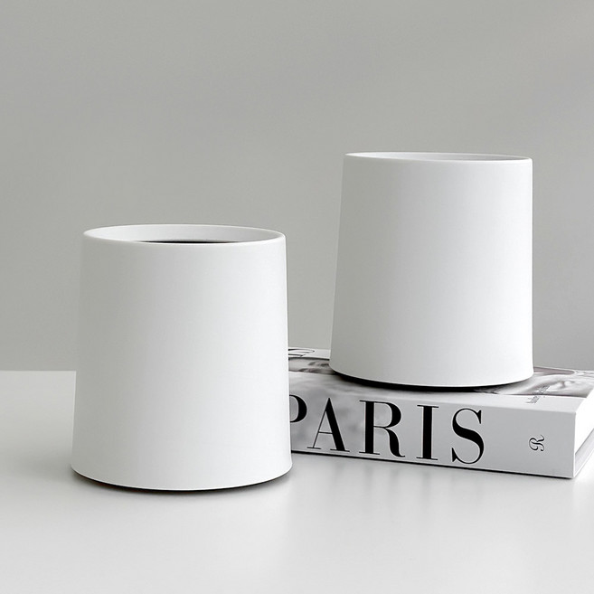 모나코올리브 인테리어 오브제 미니 휴지통 2p, 화이트