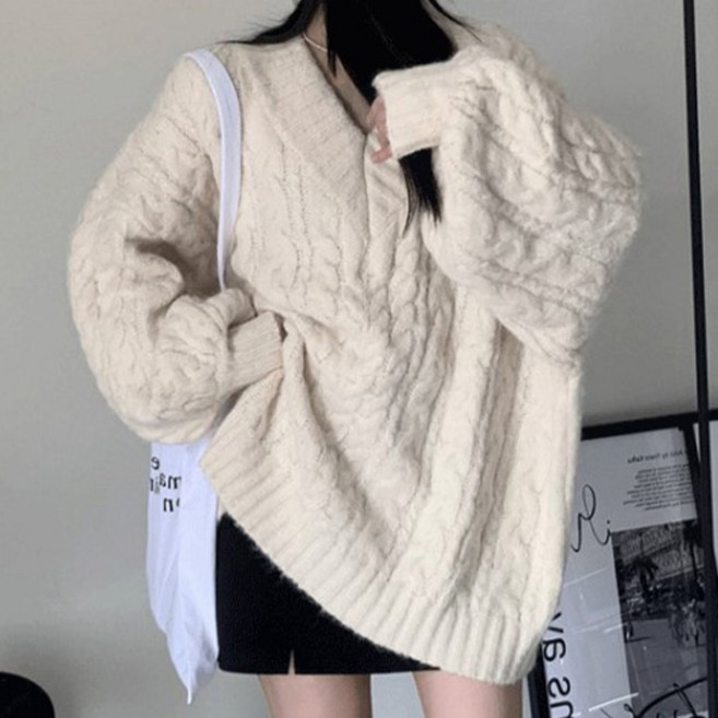 LUNA GIRL 女款Porin V領針織衫 L24WKN093001