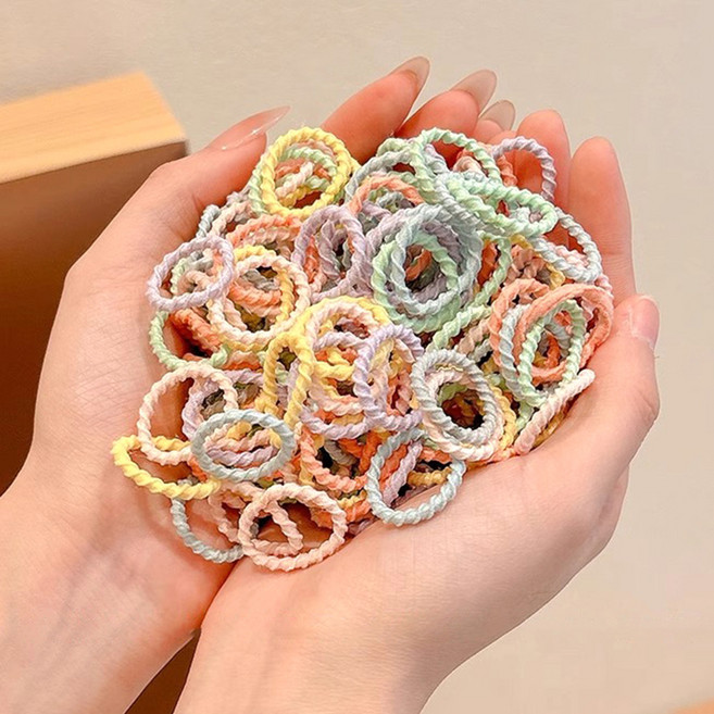 아기코끼리 트위스트 미니 머리끈 90개 + 케이스 2세트