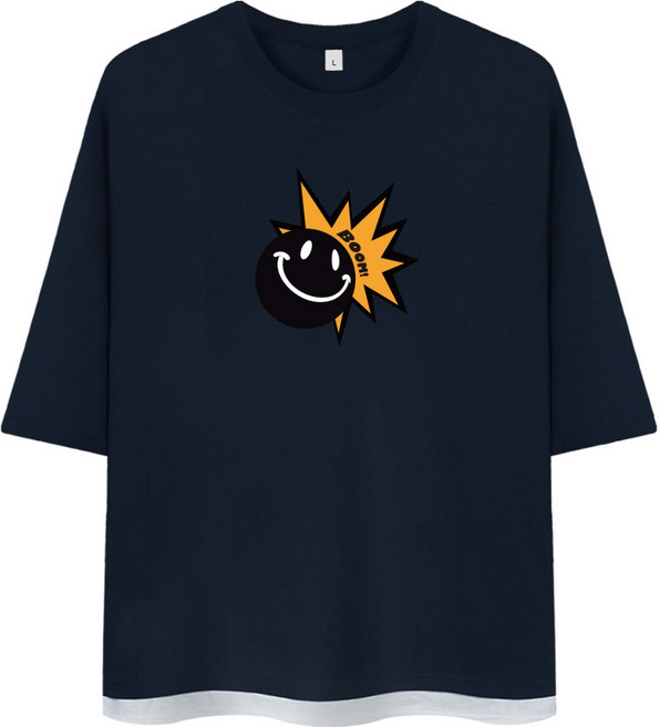 디몽스 스마일붐 7부 반팔 티셔츠 MRE_0060