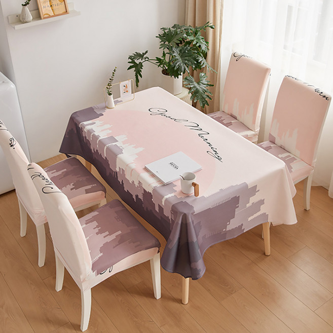 알럽홈 린넨 블렌딩 탁자 및 식탁보, 시티, 120 x 120 cm