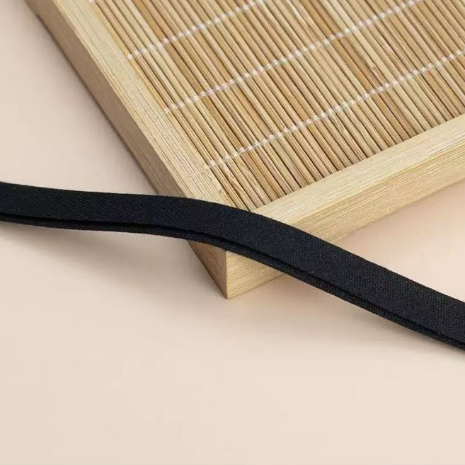 코오미 코튼 컬러 바리어스 4겹 접힘 마감 테이프 9mm x 10m 6W0079, 1개, 블랙