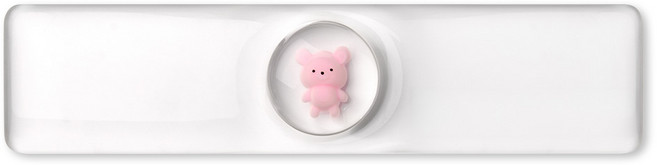 쿠슝 꾹꾹이 키보드 손목 받침대 M WRCSCP-02, 핑크 곰, 1개