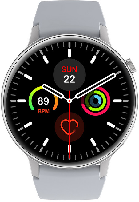 젤센 웨어러블 스마트워치 airxwatch5, 실버, 44mm, 블루투스