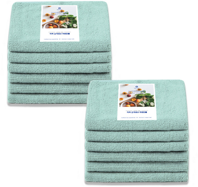 SSCSSAC 쓱싹 요술행주 민트그레이, 12개