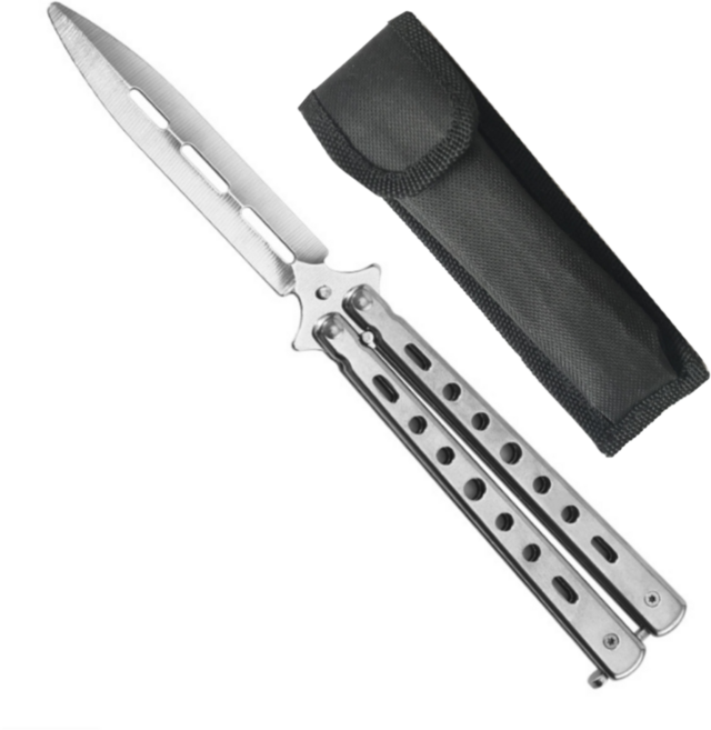 배리툴 트레이너 발리송 나이프 + 파우치, 실버, 1개