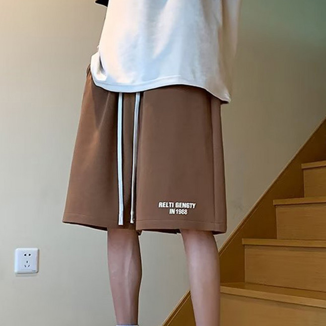 제이티엘 남성용 빅사이즈 와이드 버뮤다 밴딩 팬츠