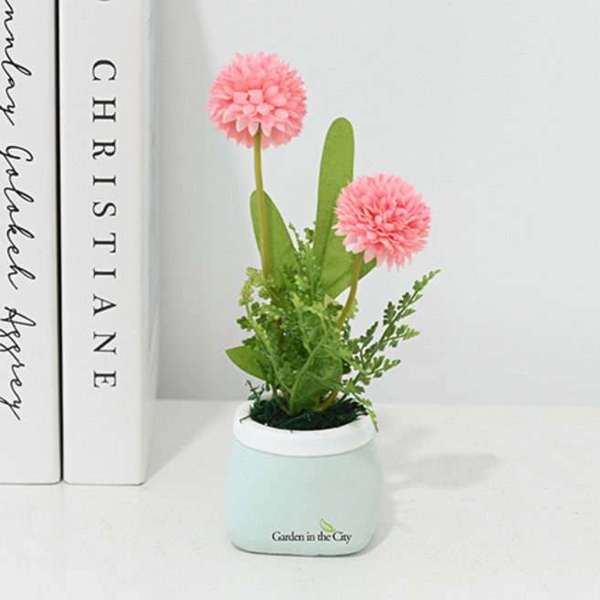 도시정원 쁘띠 미니 알륨 조화 소품, 레드, 1개