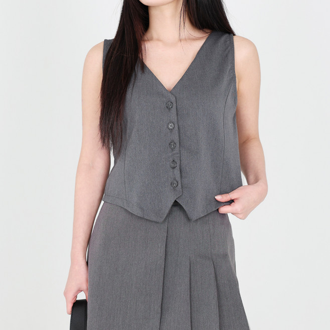 닷이프 백 버클 미니 조끼 T24SS1-A0216