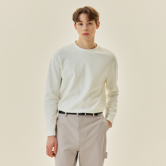 마인드브릿지 남성용 와플 조직 세미 오버핏 티셔츠 MZTS0121