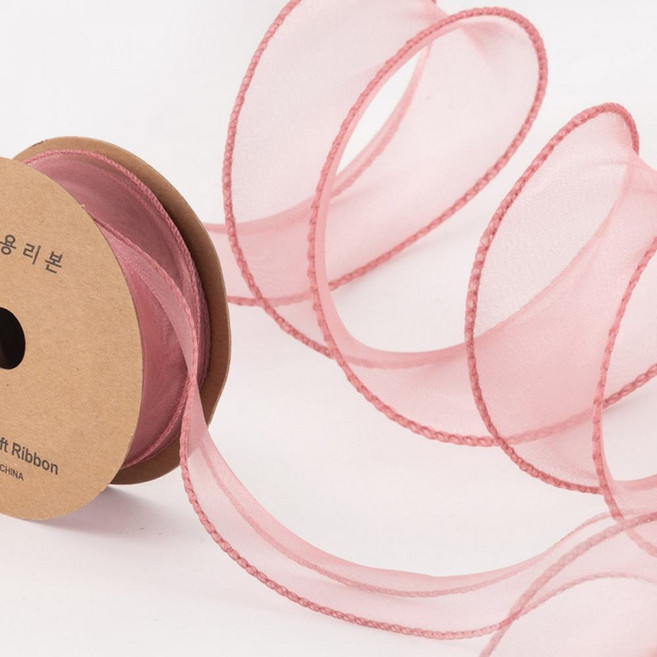 Joyparty 雪紡歐根紗緞帶 40mm 酒紅色 9m, 1個