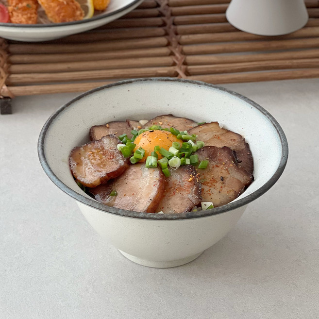 니코트 피넛브라운 오차즈케 덮밥 그릇, 베이지, 1개