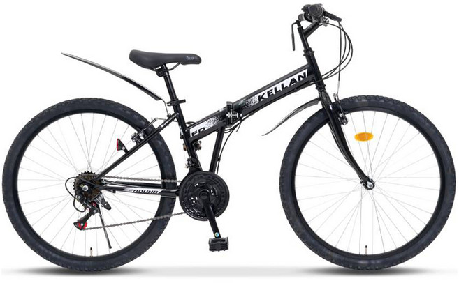 Samchuly Bicycle 26吋登山折疊自行車, 黑色, 1個, 54cm