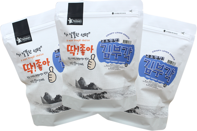 딱좋아 김부각 고소한맛, 100g, 3개