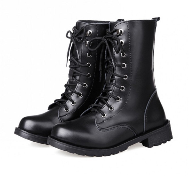 어클락 여성용 군인st 미들 워커 부츠 JNH072