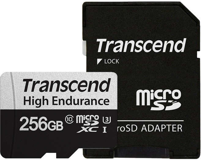 Transcend 創見 High Endurance 350V 行車記錄器專用 MicroSD 記憶卡 CLASS10, 256GB