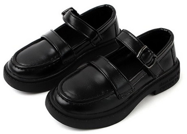 Rulushu 女童 基本款皮帶樂福鞋/皮鞋