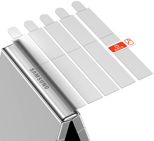 구스페리 무광 힌지 휴대폰 보호필름 5p 세트, 1세트