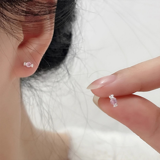젤루나 여성용 초미니 사탕 캔디 큐빅 포인트 여자 귀걸이 P-603