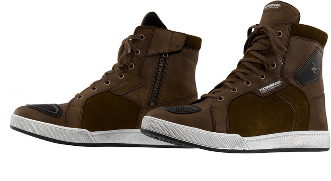 코미네 오토바이 라이딩 스니커 방수 부츠 BK-091, BROWN