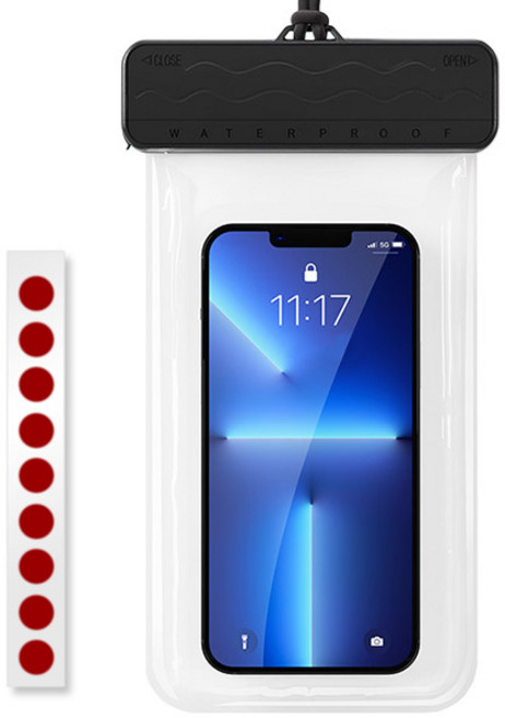 모모켓 엠프루프 IPX8 등급 스마트폰 방수팩 4중잠금 방수 케이스, 블랙, 1개