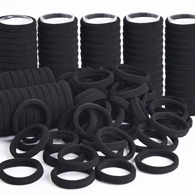 무매듭 무지 대용량 머리끈 4cm 200p