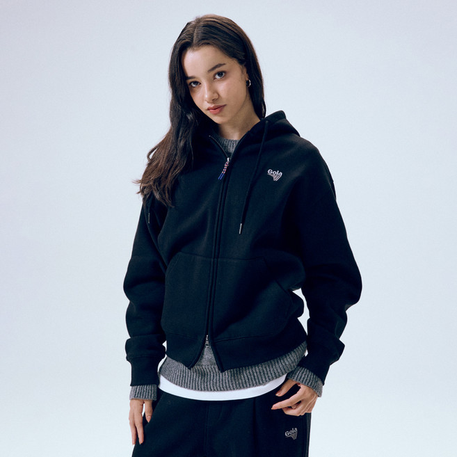 골라 남녀공용 스웻 집업 후디 WGLA6TJJUZ01