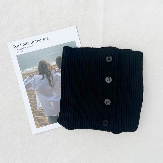 메르시밴드 단추 넥워머 니트 머플러