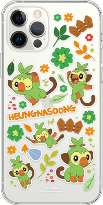 PoKeMoN 寶可夢 花園貼紙透明果凍手機殼