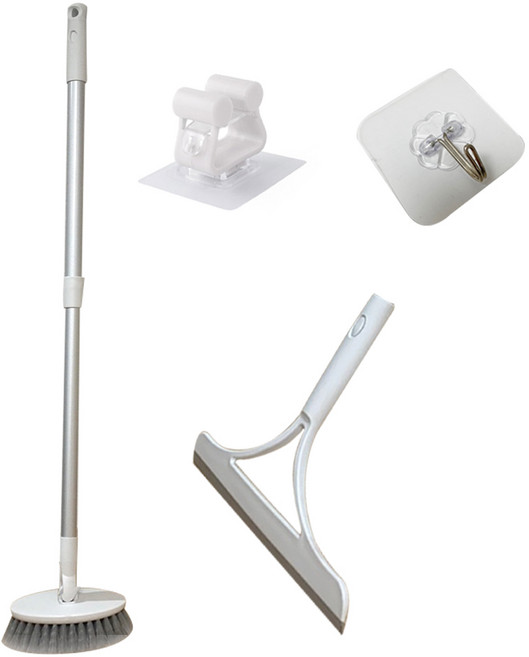 핌 시스템 바닥솔 + 유리닦이 + 길이조절봉 + 틈새솔 + 이지벽걸이 + 매직후크 세트, 1세트, 혼합색상